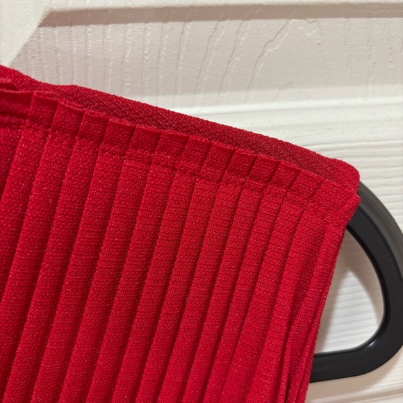 NWT Tracy Reese Anthropologie Pleated Red Midi Sleeveless Dress | sz M - Picture 11 of 17